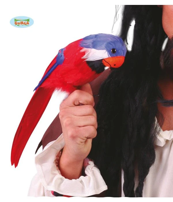 Papegaai 38cm Met Elastiek 3 Papegaai 38cm Met Elastiek