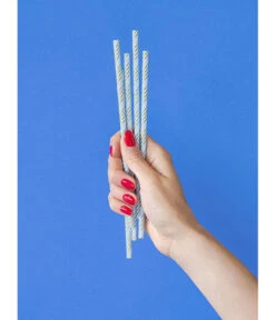 Papieren Rietjes Lichtblauw/Goud (10st) 8 Papieren Rietjes Lichtblauw/Goud (10st) -Vakantie Decoratie Winkel papieren rietjes lichtblauw goud 10st 2