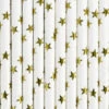 Papieren Rietjes Sterretjes Goud -Vakantie Decoratie Winkel papieren rietjes sterretjes goud