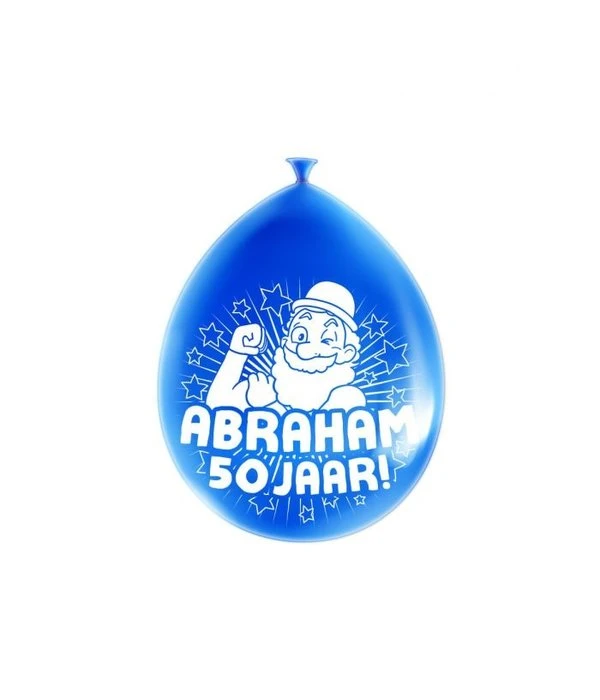 Party Ballonnen Abraham 50 Jaar - 8 Stuks 4 Party Ballonnen Abraham 50 Jaar - 8 Stuks - Afbeelding 2