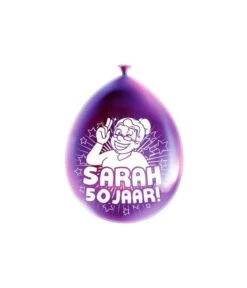 Party Ballonnen Sarah 50 Jaar - 8 Stuks -Vakantie Decoratie Winkel party ballonnen sarah 50 jaar 8 stuks 1