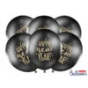 Pastel Zwarte Ballonnen Happy New Year (50st) -Vakantie Decoratie Winkel pastel zwarte ballonnen happy new year 50st