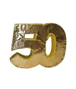 Piñata 50 Jaar Goud - 50x10x40 Cm