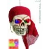 Piratenschedel Met Kleuren Licht 40cm -Vakantie Decoratie Winkel piratenschedel met kleuren licht 40cm
