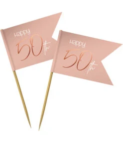 Prikkers 50 Jaar Elegant Blush - 36 Stuks