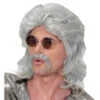 Pruik En Snor 70's Grijs -Vakantie Decoratie Winkel pruik en snor 70s grijs