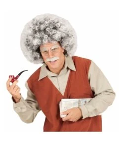 Pruik Oude Man - Wetenschapper -Vakantie Decoratie Winkel pruik oude man wetenschapper 2