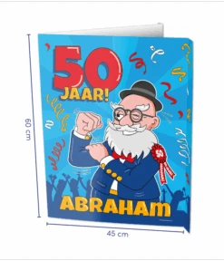 Raambord Abraham 50 Jaar Verjaardag (60x45cm)