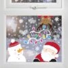 Raamstickers Kerstfiguren 2 Raamstickers Kerstfiguren -Vakantie Decoratie Winkel raamstickers kerstfiguren