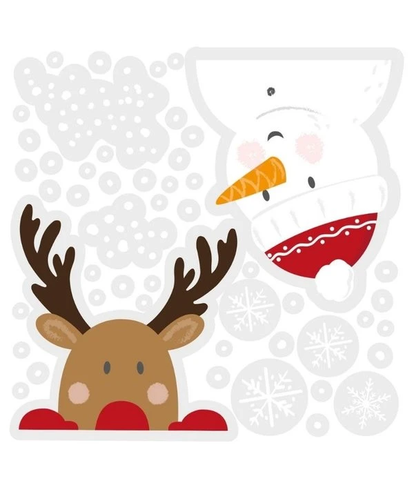 Raamstickers Kerstfiguren 6 Raamstickers Kerstfiguren - Afbeelding 4