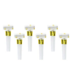 Roltongen Wit Met Gouden Sterren (6st)