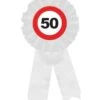 Rozet Verkeersbord 50 Jaar -Vakantie Decoratie Winkel rozet verkeersbord 50 jaar
