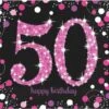 Servetten '50' Sparkling -Vakantie Decoratie Winkel servetten 50 sparkling