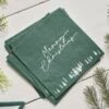 Servetten Merry Christmas Groen (16st) -Vakantie Decoratie Winkel servetten merry christmas groen 16st