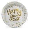Set 6 Bordjes 'Happy New Year' (23 Cm) -Vakantie Decoratie Winkel set 6 bordjes happy new year 23 cm