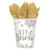 Set 8 Bekertjes 'Let It Snow' -Vakantie Decoratie Winkel set 8 bekertjes let it snow
