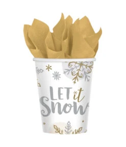 Set 8 Bekertjes 'Let It Snow'