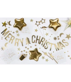 Slinger Merry Christmas Goud -Vakantie Decoratie Winkel slinger merry christmas goud 2