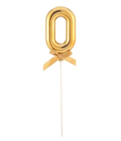 Taart Topper Cijfer 0 Goud
