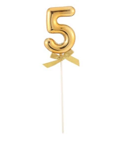 Taart Topper Cijfer 5 Goud