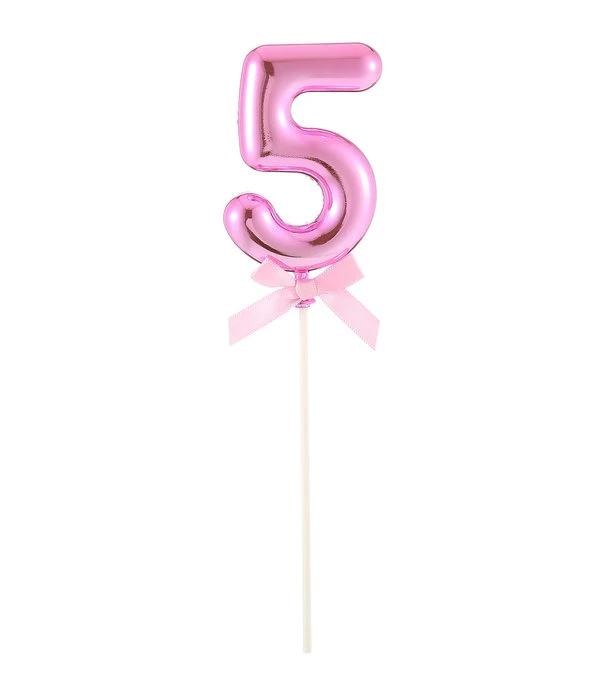 Taart Topper Cijfer 5 Roze 3 Taart Topper Cijfer 5 Roze