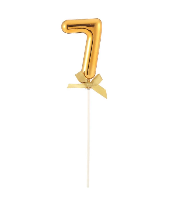 Taart Topper Cijfer 7 Goud 3 Taart Topper Cijfer 7 Goud
