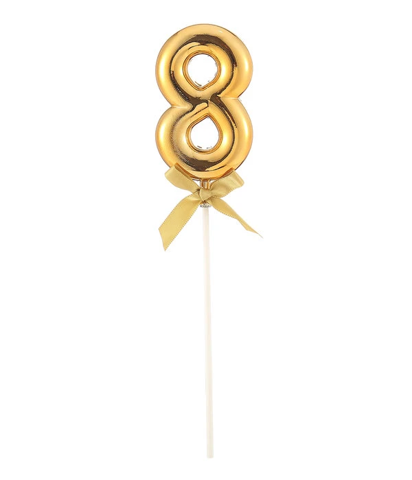 Taart Topper Cijfer 8 Goud 3 Taart Topper Cijfer 8 Goud