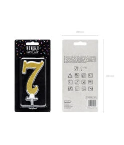 Taartkaarsje Cijfer 7 Goud 5 Taartkaarsje Cijfer 7 Goud -Vakantie Decoratie Winkel taartkaarsje cijfer 7 goud 1