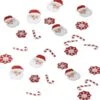 Tafelconfetti Kerstfiguren Rood/Wit -Vakantie Decoratie Winkel tafelconfetti kerstfiguren rood wit