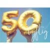 Verjaardagskaart Hoera 50 Jaar Folieballonnen -Vakantie Decoratie Winkel verjaardagskaart hoera 50 jaar folieballonnen