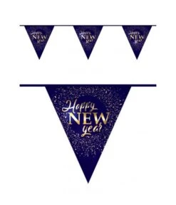 Vlaggenlijn Happy New Year Hotstamp 6m