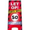 Waarschuwingsbord 50 Abraham -Vakantie Decoratie Winkel waarschuwingsbord 50 abraham