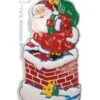 Wanddecoratie Kerstman In Schoorsteen -Vakantie Decoratie Winkel wanddecoratie kerstman in schoorsteen