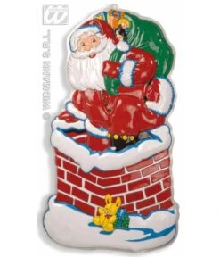 Wanddecoratie Kerstman In Schoorsteen